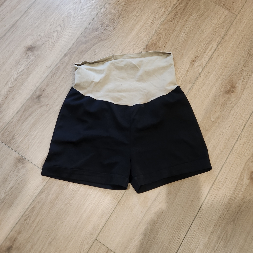Women's Black Maternity Shorts